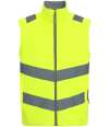RG560 TRB201 Regatta High Visibility Pro Contract Ablaze Soft Shell Bodywarmer Yellow colour image